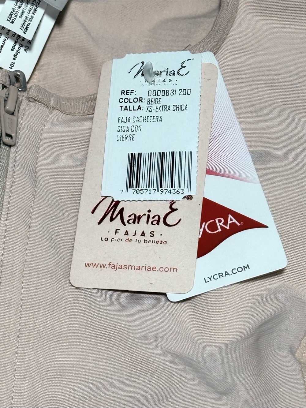 MariaE Fajas 9831 Colombian Shapewear XS Beige NWT - Picture 6 of 6